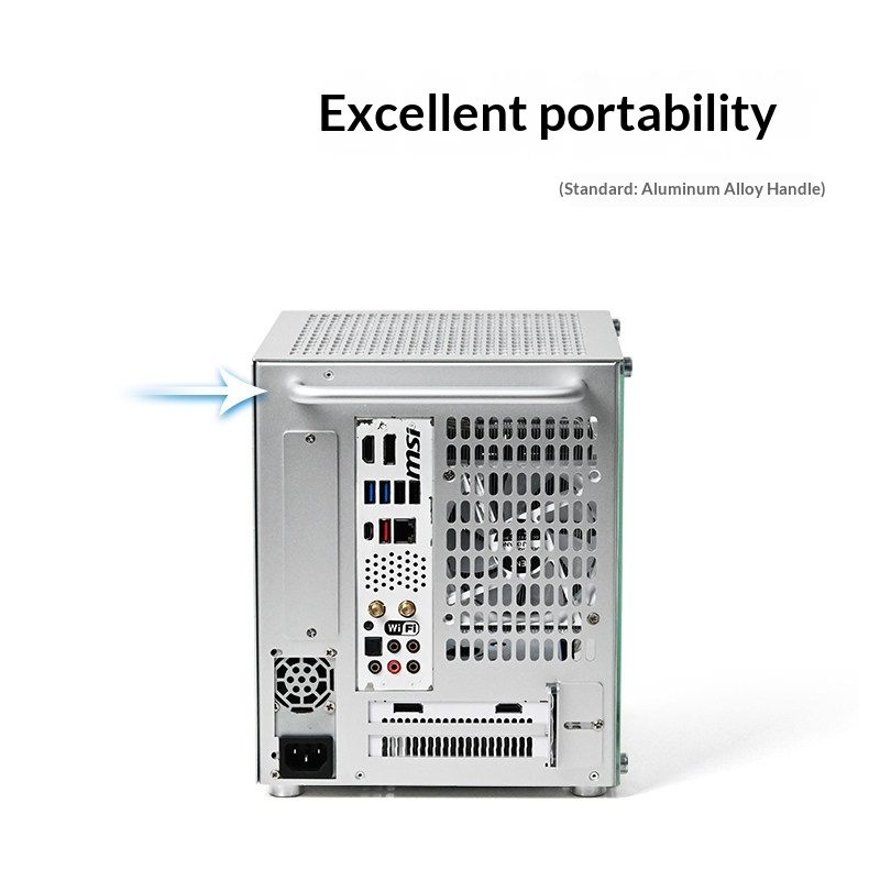 11L Aluminum Portable ITX PC C - огляд і ціна Portable Aluminum Itx Case Carry Handle